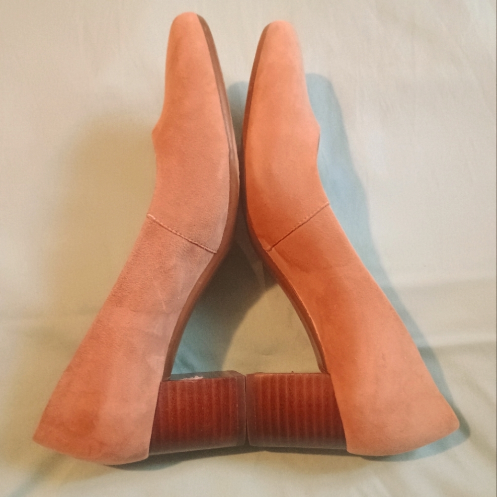 🤎 EUC Tan Suede Womens Aerosoles 7.5 Chunky Heel Meeting Interview Office - Picture 2 of 6